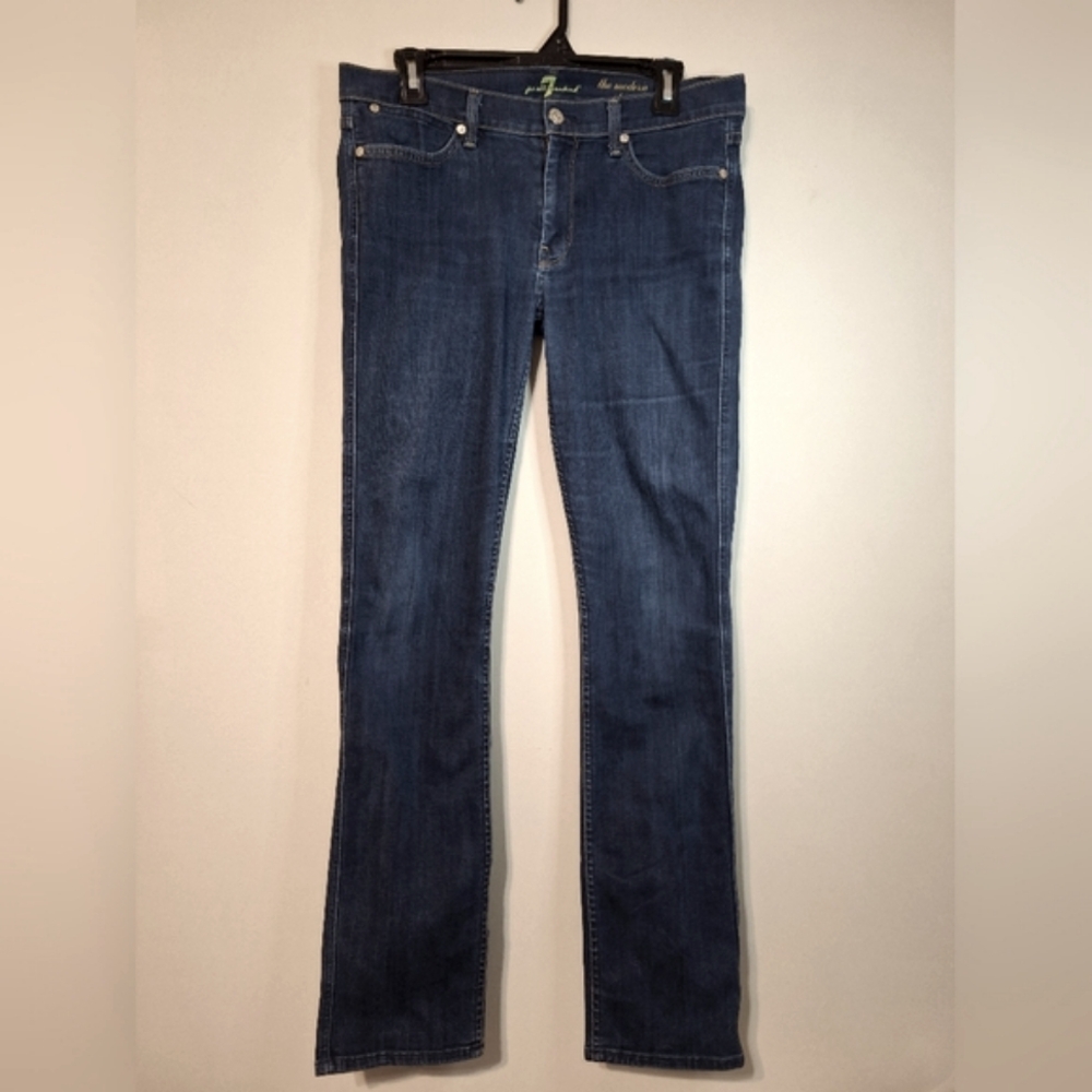 Revolve 7 for all mankind the modern straight midrise dark denim size 31
